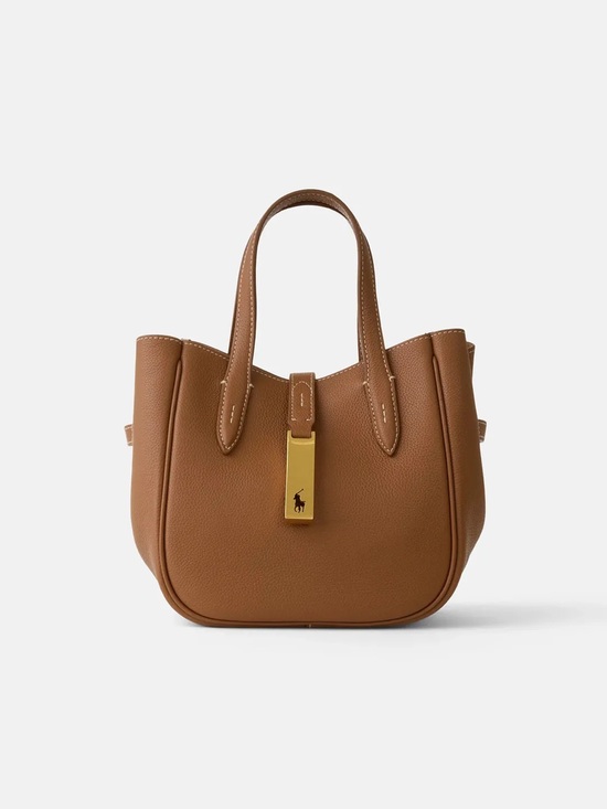 Polo Ralph Lauren Handbags - POLO RALPH LAUREN ID Small Leather Top Handle Bag in Brown